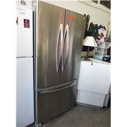 Used stainless steel French door fridge