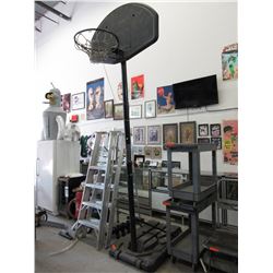 Used basketball hoop with base