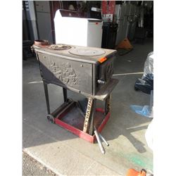 Used cast iron wood stove - 2 burner