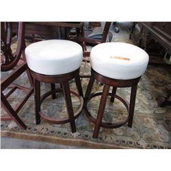 2 New 24" Swivel stools with ivory coloured seats