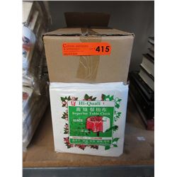 Case of disposable plastic table clothes