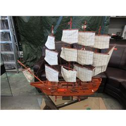 Wood ship model of the Mayflower