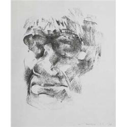 Louis le Brocquy HRHA (b.1916), HEAD OF FRANCIS STUART, signed and numbered (1 of 25) lower r...