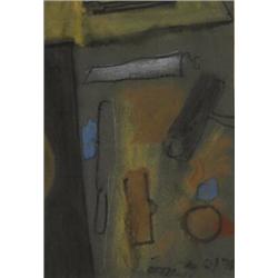 Tony O’Malley HRHA (1913-2003), ARTIST’S TABLE, signed and dated [1978] lower right, pastel...