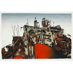 Jonathan Wade (1941-1973), PORT, RINGSEND I and RINGSEND II (SET OF 3), ‘Port’ signed, inscri...