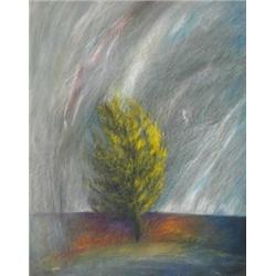 Veronica Bolay RHA (b.1941), TREE, signed lower right, pastel on tinted paper, 61 by 48cm...
