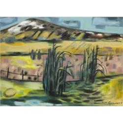 Norah McGuinness (1901-1980), FIRST SNOW, signed lower right; original exhibition label on re...