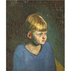 Roderic O’Connor (1908-2001), STUDY OF A BOY, inscribed on reverse "R O’Connor / To Bleecker...