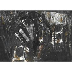 John B. Vallely (b.1941), MUSICIANS, studio labels on reverse, mixed media on card, 25 by...