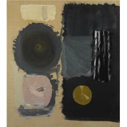 Patrick Dolan (1926-1980), EX MACHINA, signed and dated [July 1967] on reverse, acrylic and...