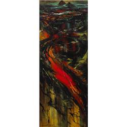 Kenneth Webb RWA FRSA RUA (b.1927), SEAWEED THEME, ORANGE AND GREEN IV, BALLYWALTER, signed l...