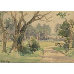 Frank McKelvey RHA RUA (1859-1974), AUTUMN, COUNTY DOWN, signed lower left; inscribed and aut...