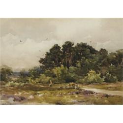 Wycliffe Egginton RI RWS (1875-1951), THE EDGE OF THE FOREST, signed lower left; inscribed la...