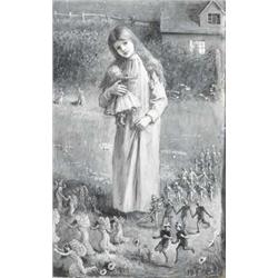 John Butler Yeats RHA (1839-1922), ILLUSTRATION TO A FAIRY TALE, circa 1886-1887, signed with...