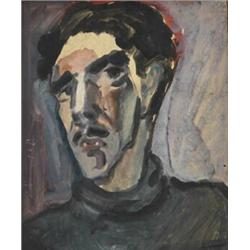 George Campbell RHA (1917-1979), SELF PORTRAIT, circa 1950, authenticated by the artist’s bro...