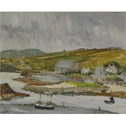 Charles Vincent Lamb RHA RUA (1893-1964), INNISHMAAN, signed lower left, oil on board, 33...