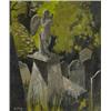 Image 1 : Letitia Marion Hamilton RHA (1878-1964), COUNTRY CHURCHYARD, signed with initials lower left;...