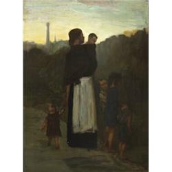 Mary Duncan (1885-1964), A YOUNG IRISH MOTHER, signed lower right, oil on canvas, 76 by 5...