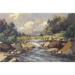 George K. Gillespie RUA (1924-1995), CASHLA RIVER, CONNEMARA, signed lower left, oil on can...