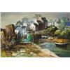 Image 1 : Kenneth Webb RWA FRSA RUA (b.1927), MENDING NETS, ROUNDSTONE, signed lower left; inscribed st...