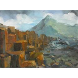 Anne Tallentire (b.1949), GIANTS CAUSEWAY, signed in monogram lower right, oil on board, ...