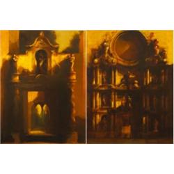 Martin Mooney (b.1960), FAÇADE GIRON CATHEDRAL and FAÇADE I (A PAIR), Both signed with initia...