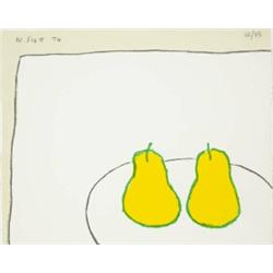 William Scott OBE RA (1913-1989), YELLOW PEARS, signed and dated [1974] upper left; inscribed...