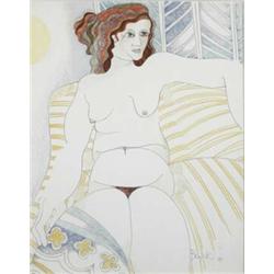 Pauline Bewick RHA (b.1935), WOMAN OF FORTY, signed and dated [1972] lower right; original ga...