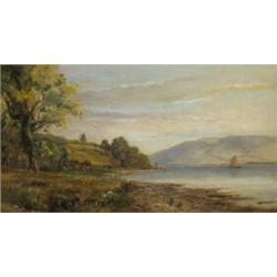 Alexander Williams RHA (1884-1930), SAILING BOAT ON CARLINGFORD LOUGH, signed lower right, ...