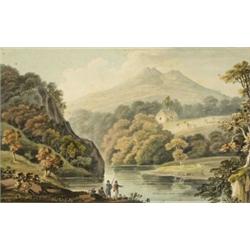 John Henry Campbell (1757-1828), ON THE DARGLE, COUNTY WICKLOW, inscribed with title on rever...
