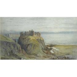 John Syer RI (1815-1885), DUNLUCE CASTLE, COUNTY ANTRIM, signed, inscribed and dated [1878] l...