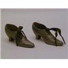 Image 1 : A PAIR OF PEWTER PINCUSHIONS, c.1890, shaped as ladies Oxford shoes, length 9cm (2)  30-40...