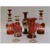 Image 1 : SEVEN ITEMS OF VICTORIAN RUBY COLOURED GLASS, (7)  20-40...