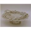 Image 1 : A BELLEEK OVAL BASKET, rose decorated, length 20cm (minor damage)  50-80...