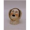 Image 1 : A PRATTWARE INK WELL, c.1830, female head with open mouth, typical on glaze enamels, height 9cm  ...