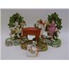 Image 1 : A WALTON TYPE DOE FIGURE, height 16cm (s.d.), a miniature Staffordshire girl and spaniel figure, ...