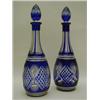 Image 1 : A PAIR OF BLUE FLASHED GLASS DECANTERS, and stoppers, height 37cm (2)  30-50...