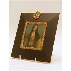 A STOBWASSER PLAQUE, Circassian beauty, 8cm x 6cm, japanned frame  50-60...