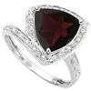 Image 1 : Genuine Garnet 3.60 carats & Diamond Ring