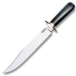 !NEW! San Mai Laredo Bowie, Black Micarta Handle, Plain w/Sheath UPC Code: 705442006466