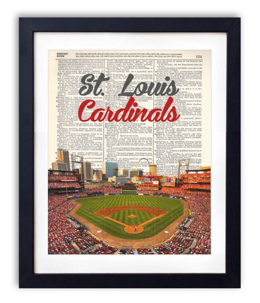 St Louis Cardinals Stadium Unique Original Antique Dictionary Page Art Print
