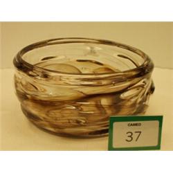 Large knobbly Whitefriars streaky brown dish…