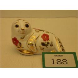 Royal Crown Derby paperweight of seal…