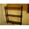 Image 1 : Late 19c mahogany hanging wallshelves with ebony turnings and original cord hanger…