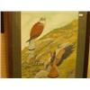 Image 1 : Framed watercolour of kestrels…