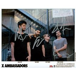 X Ambassadors Signed 8x10 Photo With (4) Signatures Including Adam Levin, Sam Harris, Casey Harris, 
