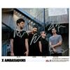 Image 1 : X Ambassadors Signed 8x10 Photo With (4) Signatures Including Adam Levin, Sam Harris, Casey Harris, 