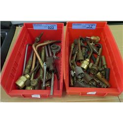 2 X BINS OF CUTTING & BRAZING TIPS