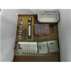 BOX OF GLASS DRILLS & CUTTING SET