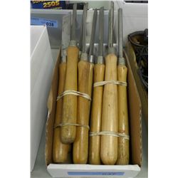 BOX OF WOOD CARVING TOOLS